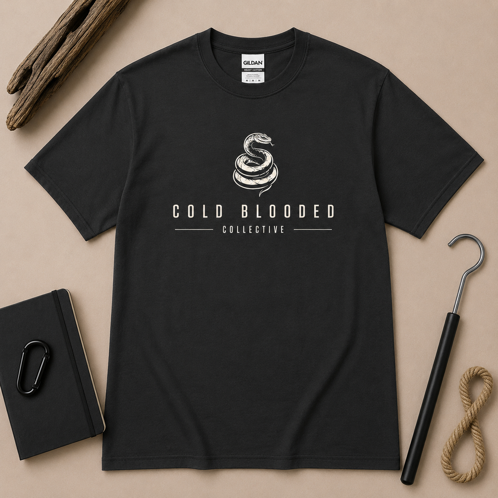 Cold Blooded Collective Snake Shirt | Minimalist Reptile Streetwear Tee