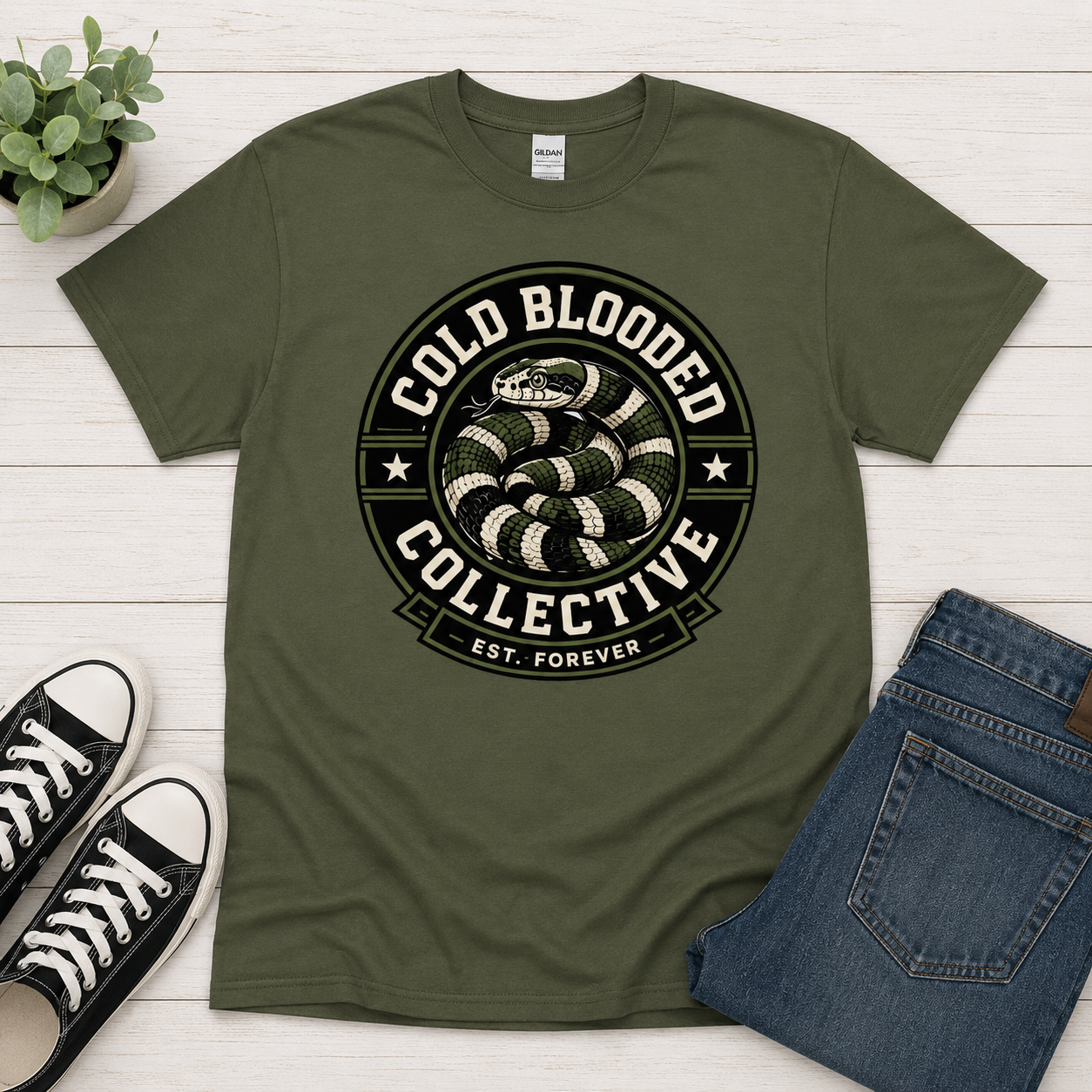 Cold Blooded Collective Kingsnake Shirt | Vintage Reptile Lover Graphic Tee