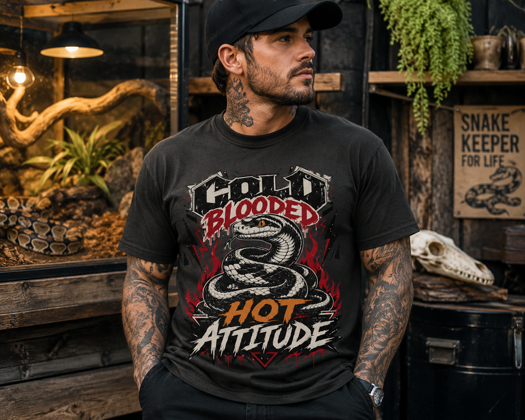 Cold Blooded Hot Attitude Snake T-Shirt