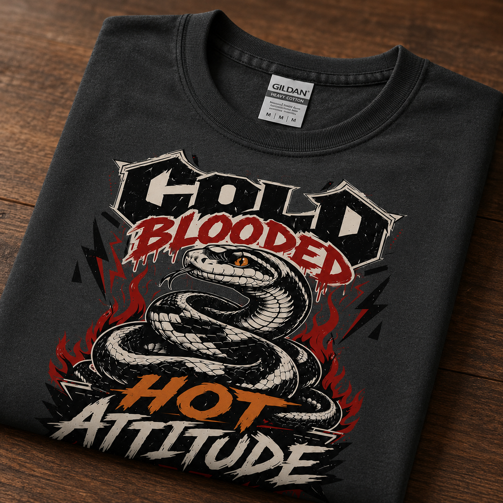 Cold Blooded Hot Attitude Snake T-Shirt