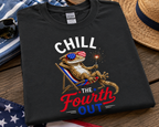 Chill The Fourth Out Crested Gecko 4th of July T-Shirt