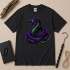 Cyber Venom Serpent T-Shirt – Neon Snake Graphic Tee