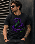 Cyber Venom Serpent T-Shirt – Neon Snake Graphic Tee
