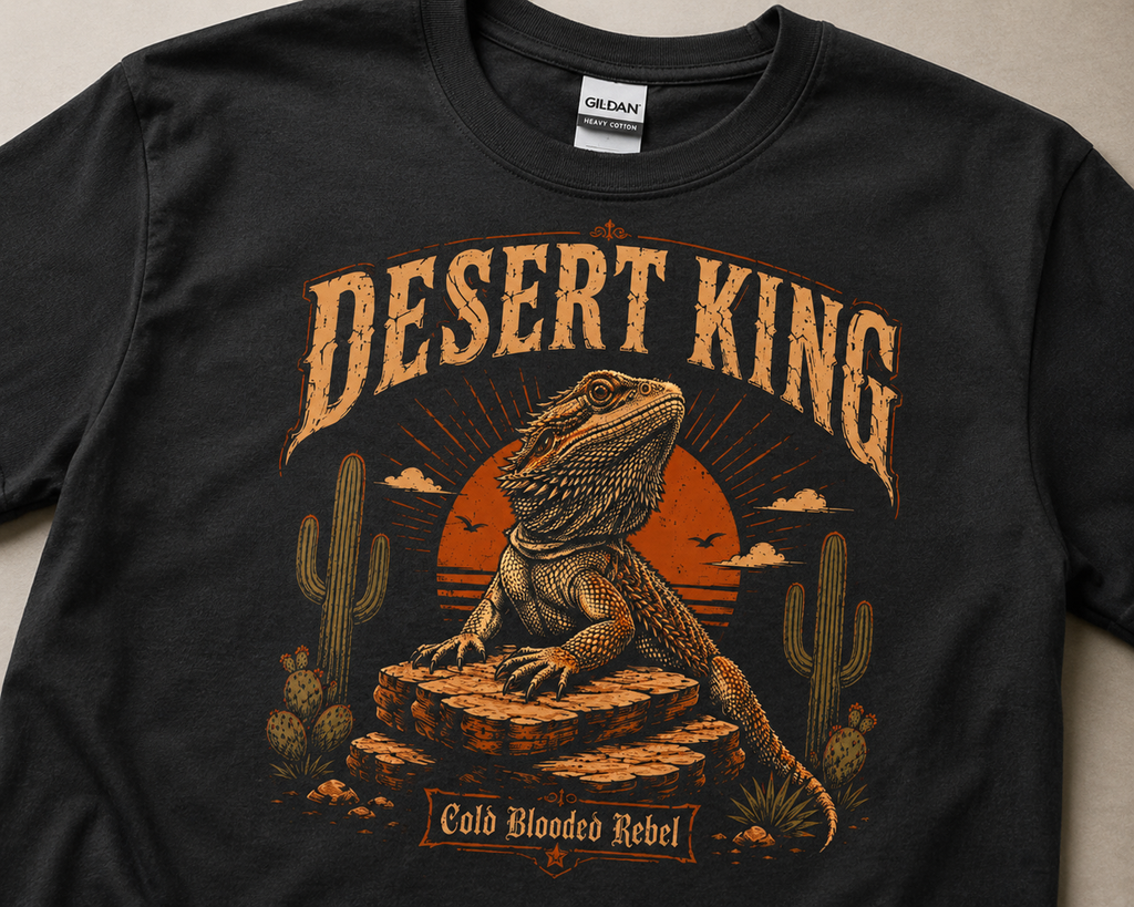 Desert King Cold Blooded Rebel - Bearded Dragon Tee