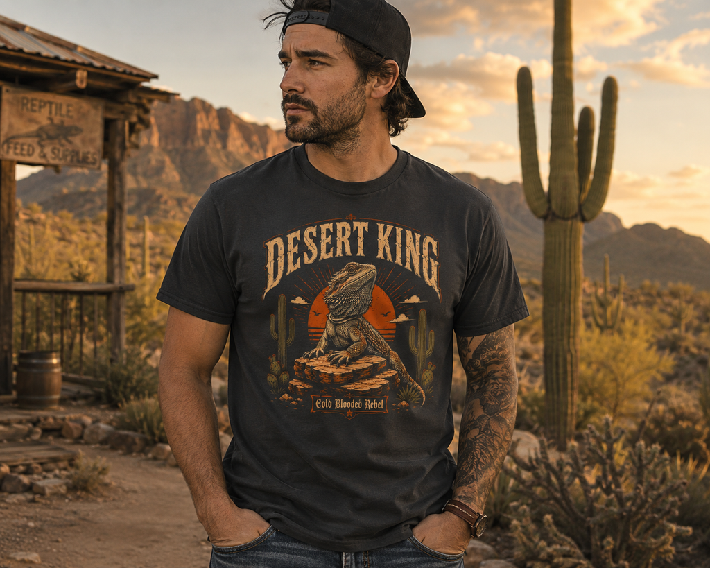 Desert King Cold Blooded Rebel - Bearded Dragon Tee