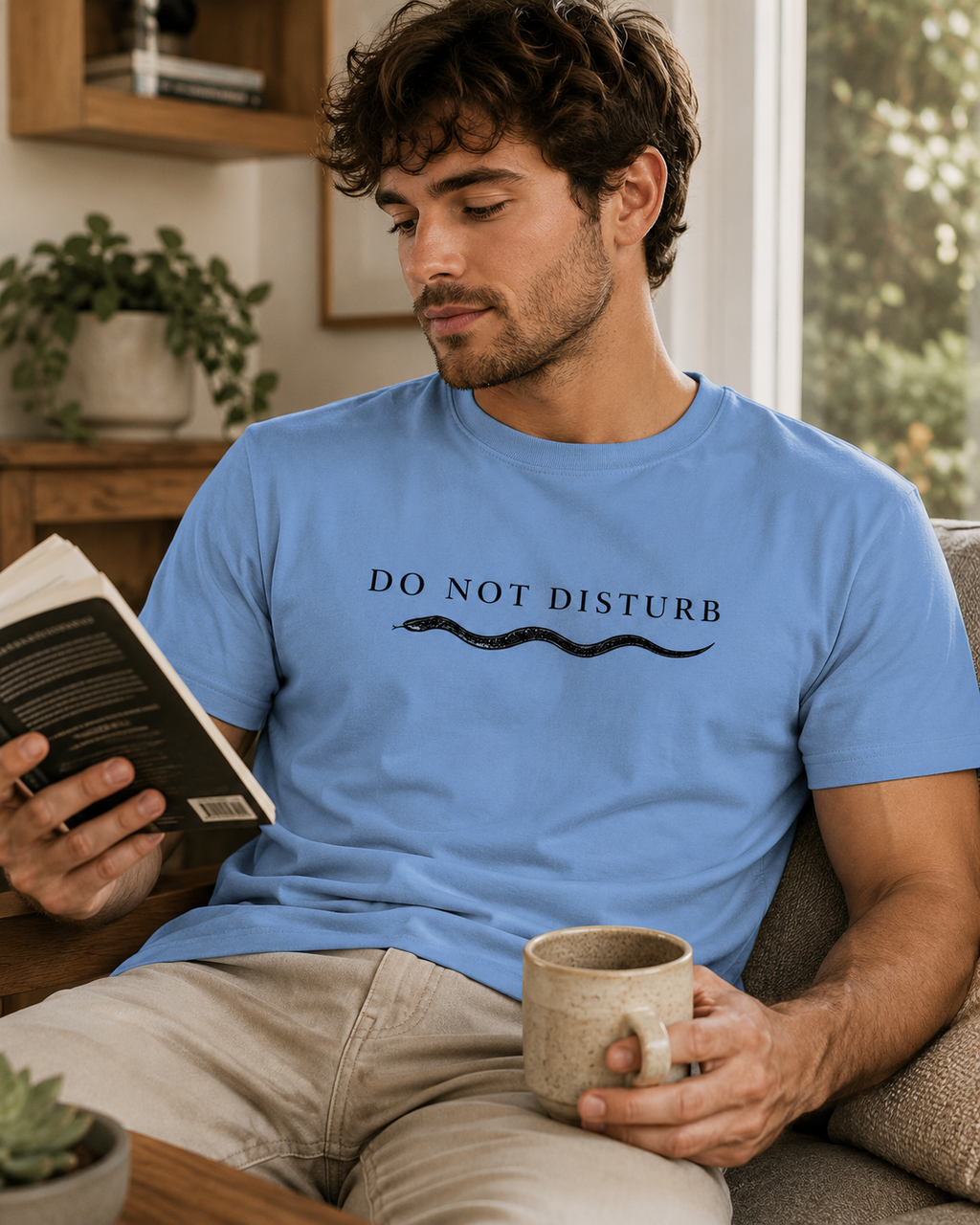 Do Not Disturb Snake T-Shirt | Minimalist Introvert Reptile Graphic Tee