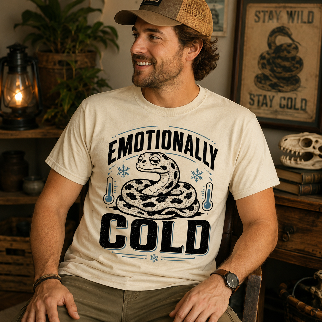 Emotionally Cold Snake T-Shirt – Funny Introvert Reptile Tee