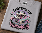 Emotionally Venomous Snake T-Shirt | Cute Pastel Gothic Reptile Graphic Tee