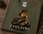 Evolving Daily Snake T-Shirt | Motivational Reptile Graphic Tee for Growth & Transformation