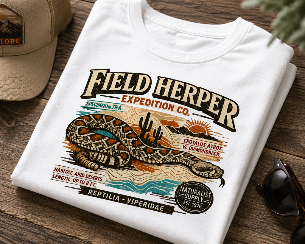 Field Herper Expedition Co. T-Shirt | Snake & Reptile Adventure Tee