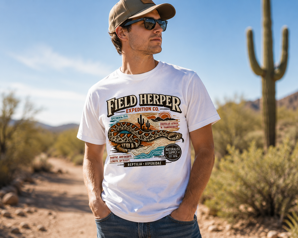 Field Herper Expedition Co. T-Shirt | Snake & Reptile Adventure Tee