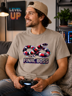 Final Boss Kingsnake Shirt | Retro Gaming Snake Graphic Tee for Reptile Lovers