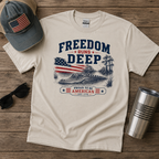 Freedom Runs Deep Gator Shirt | Patriotic Alligator 4th of July Tee