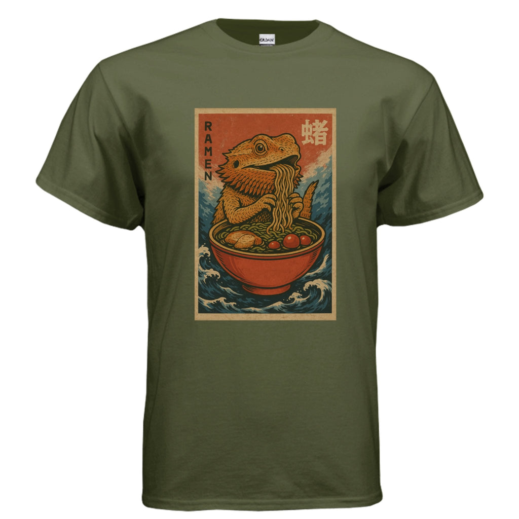 Fun Ramen Dragon Graphic Tee Shirt - Red River Exotics LLC