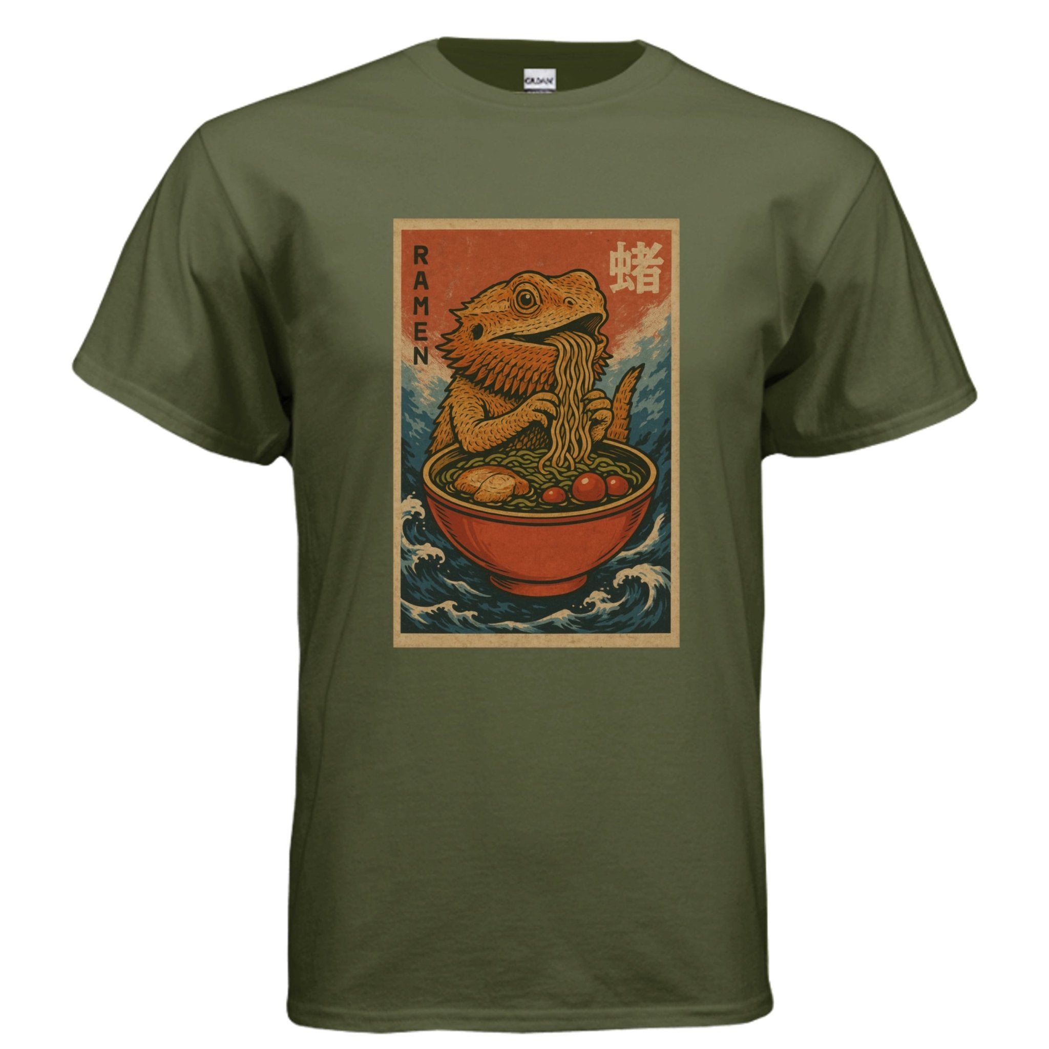 Fun Ramen Dragon Graphic Tee Shirt - Red River Exotics LLC