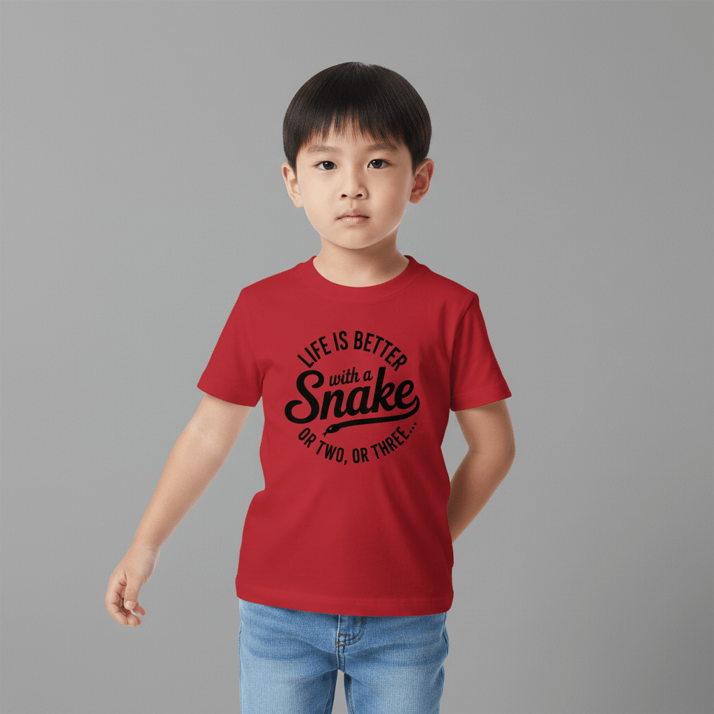 Fun Toddler Shirt: Life Is Better With Snake - Red River Exotics LLC