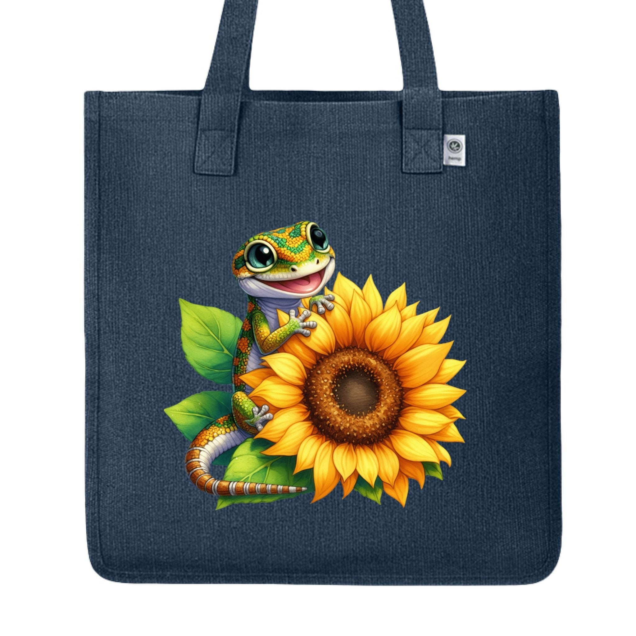 Gecko and Flower Hemp Tote Bag - Red River Exotics