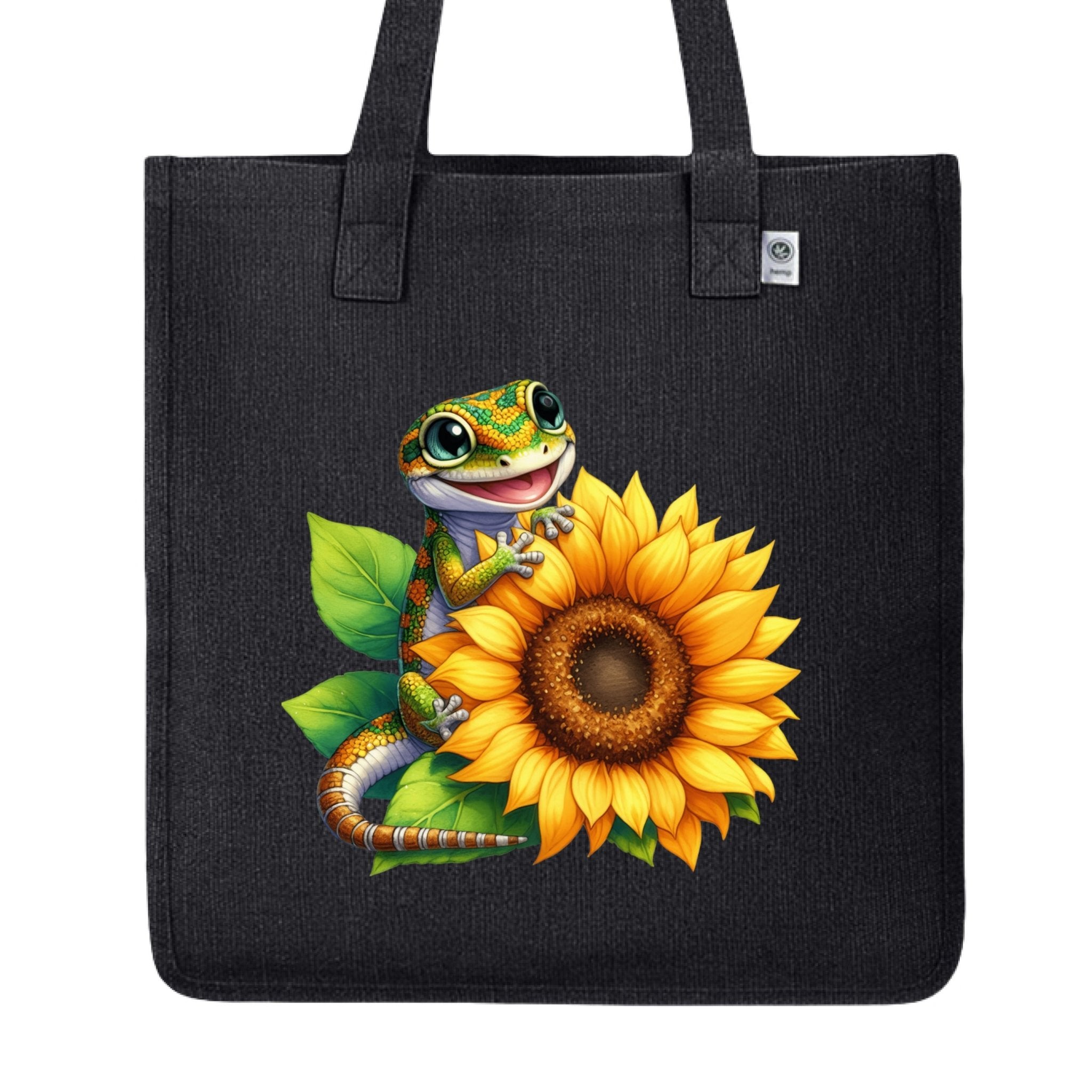 Gecko and Flower Hemp Tote Bag - Red River Exotics