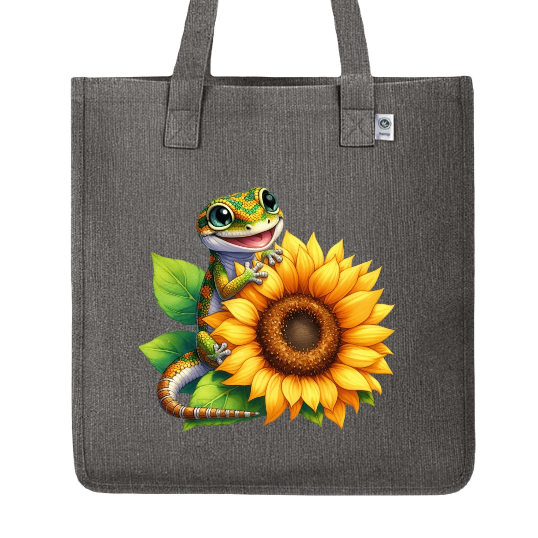 Gecko and Flower Hemp Tote Bag - Red River Exotics