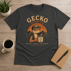 Gecko Coffee Co. Vintage Leopard Gecko Coffee Lover T-Shirt