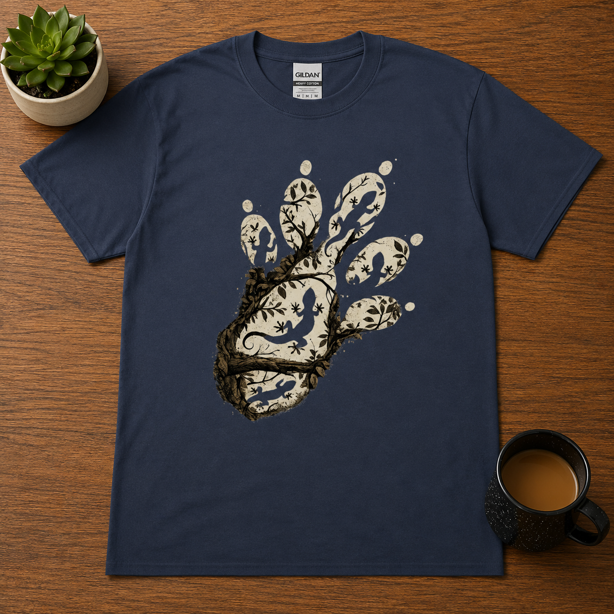 Gecko Foot Artistic T-Shirt | Unique Gecko Lover Nature Tee
