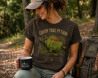 Green Tree Python Vintage Reptile Graphic T-Shirt | Morelia viridis Tee