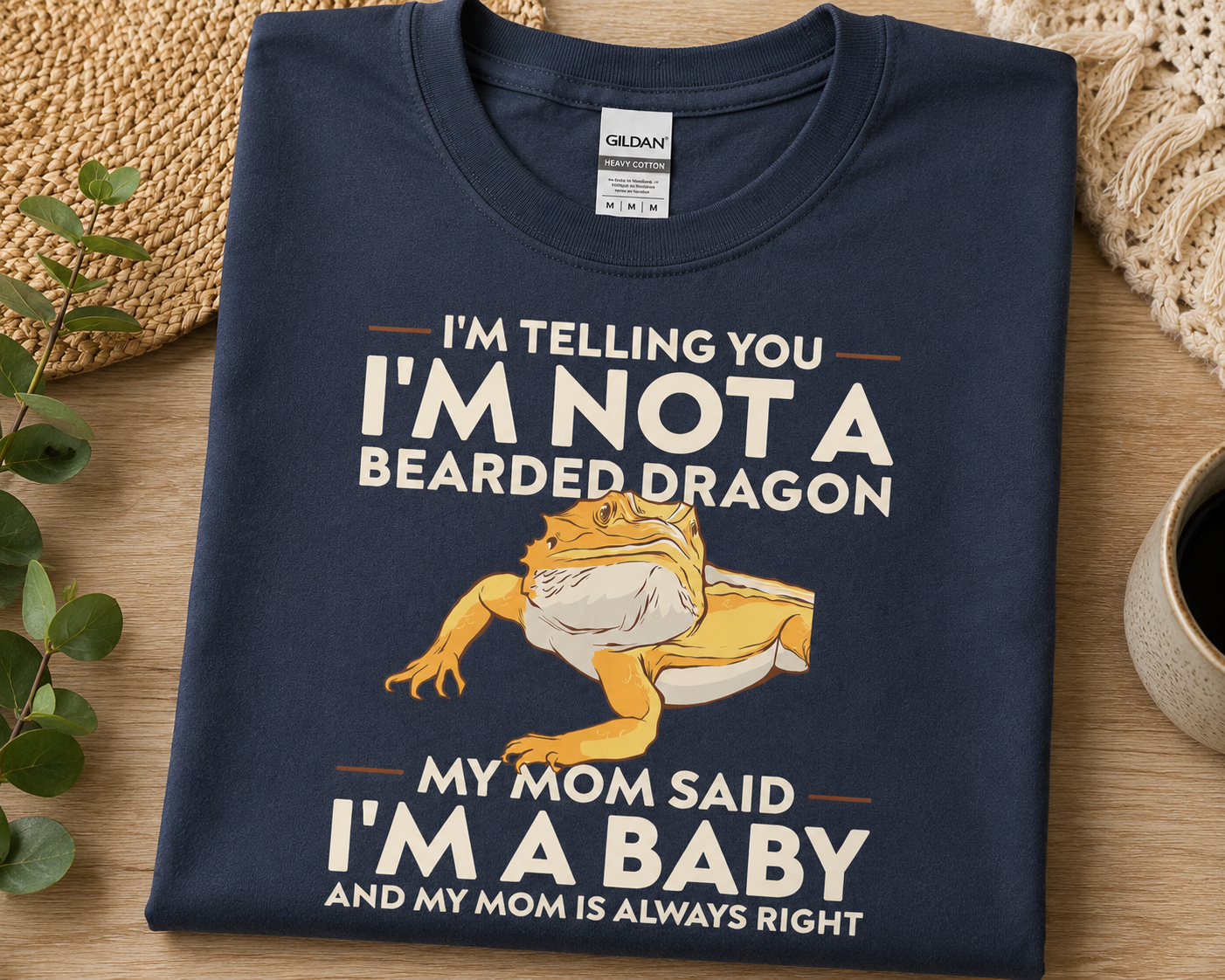 I’m Not a Bearded Dragon I’m a Baby Shirt | Funny Beardie Lover Graphic Tee