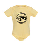 Snake Lover Infant "Life is Better with Snake" Onesie - Fun & Cute Design - Red River Exotics