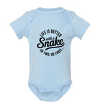 Snake Lover Infant "Life is Better with Snake" Onesie - Fun & Cute Design - Red River Exotics
