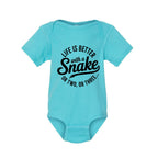 Snake Lover Infant "Life is Better with Snake" Onesie - Fun & Cute Design - Red River Exotics