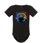 Bright & Fun Infant Rainbow Leopard Gecko Onesie - Red River Exotics