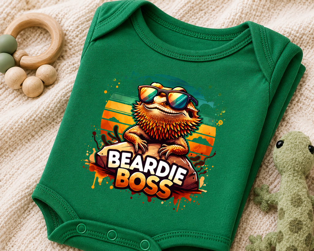 Cute Infant Beardie Boss Onesie