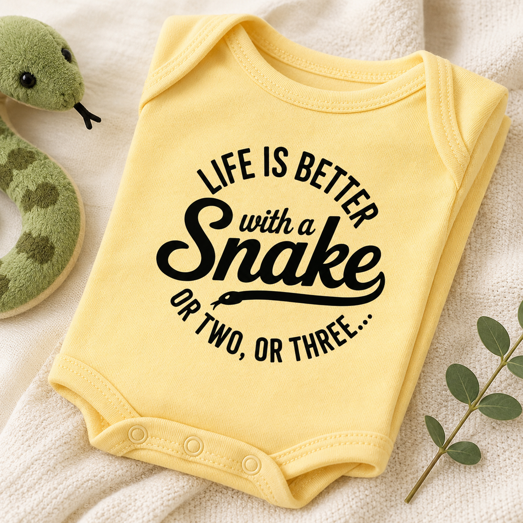 Infant "Life is Better with Snake" Onesie - Fun & Cute Design