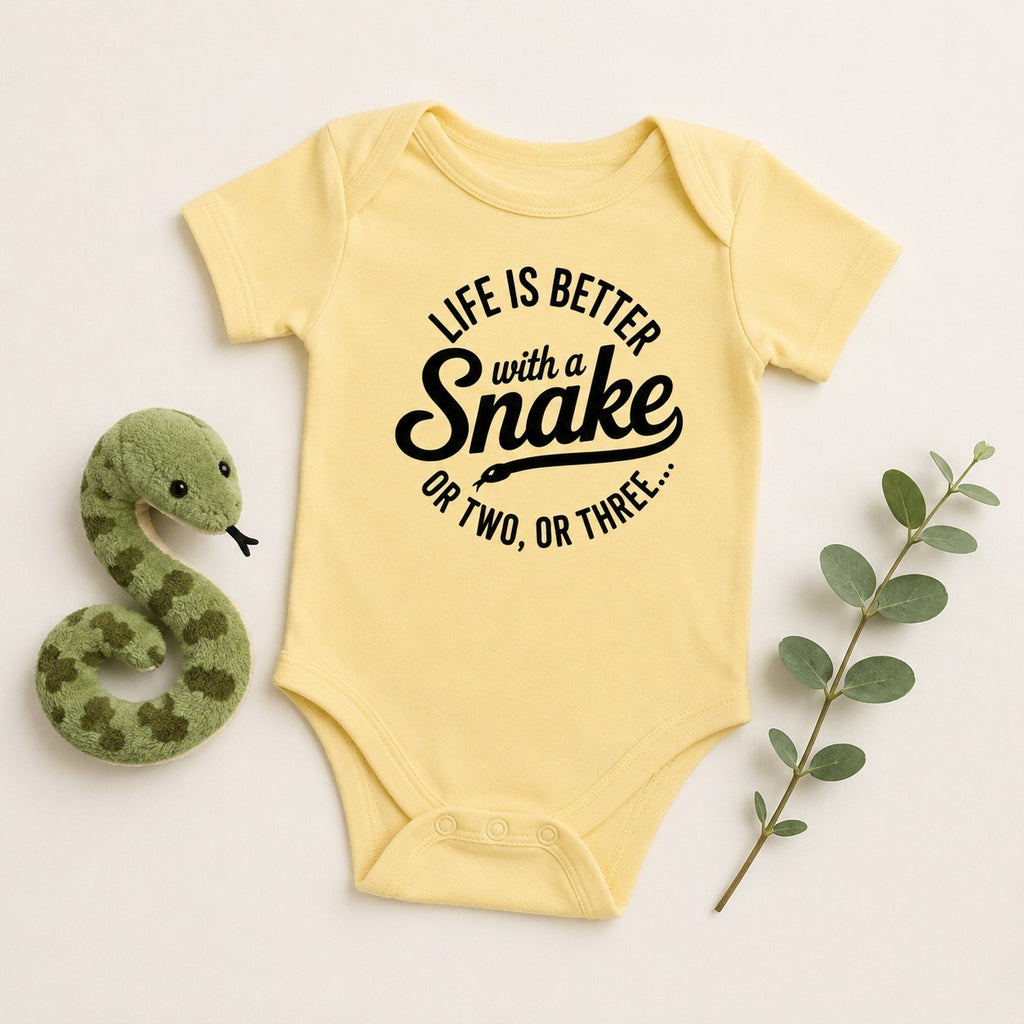 Infant "Life is Better with Snake" Onesie - Fun & Cute Design