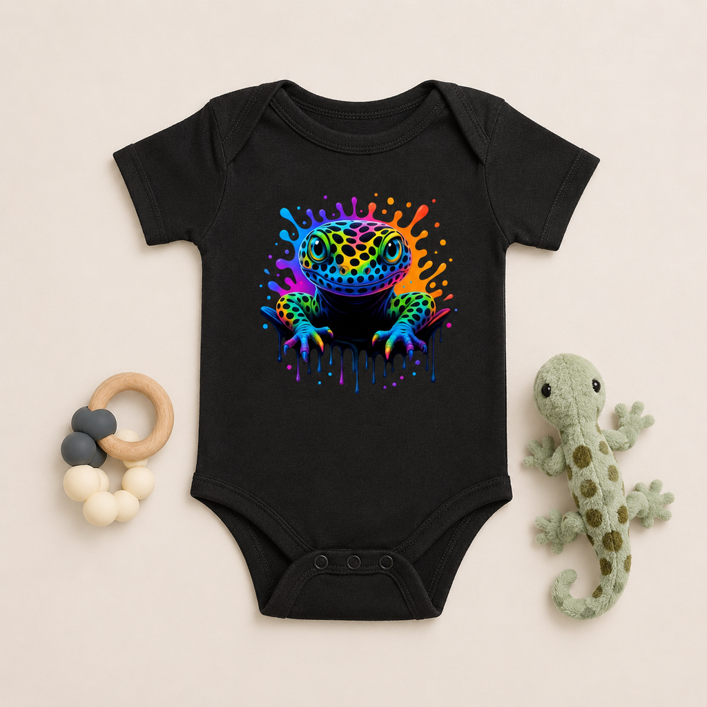 Bright & Fun Infant Rainbow Leopard Gecko Onesie