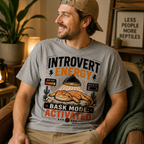 Introvert Energy Bask Mode Activated -  Funny Bearded Dragon Tee