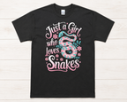 Just a Girl Who Loves Snakes Shirt | Cute Snake Lover Tee