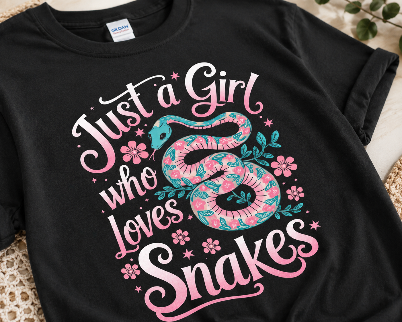 Just a Girl Who Loves Snakes Shirt | Cute Snake Lover Tee
