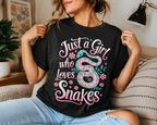 Just a Girl Who Loves Snakes Shirt | Cute Snake Lover Tee