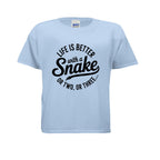 Youth Cotton Shirt: Life is Better with a Snake - Red River Exotics