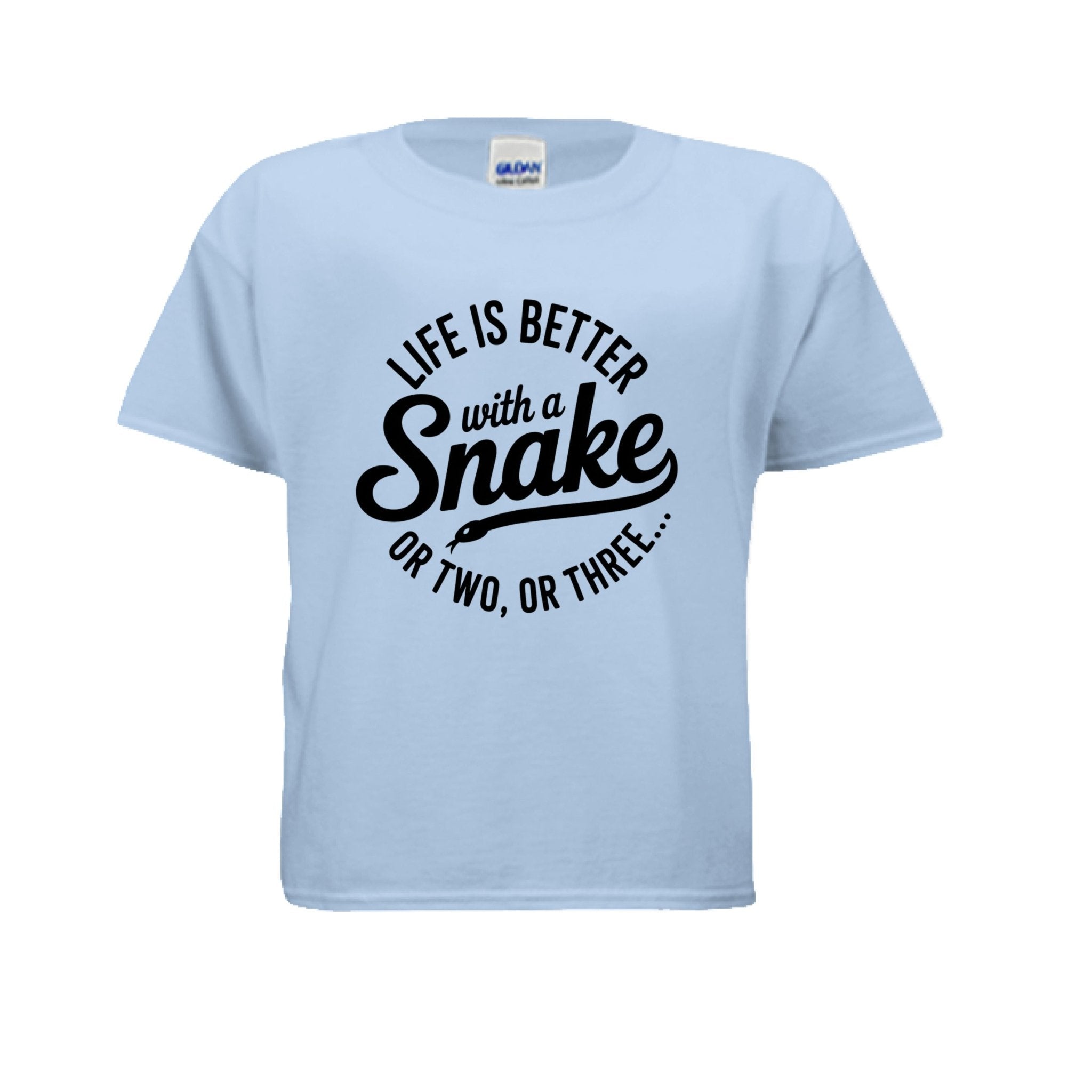 Youth Cotton Shirt: Life is Better with a Snake - Red River Exotics