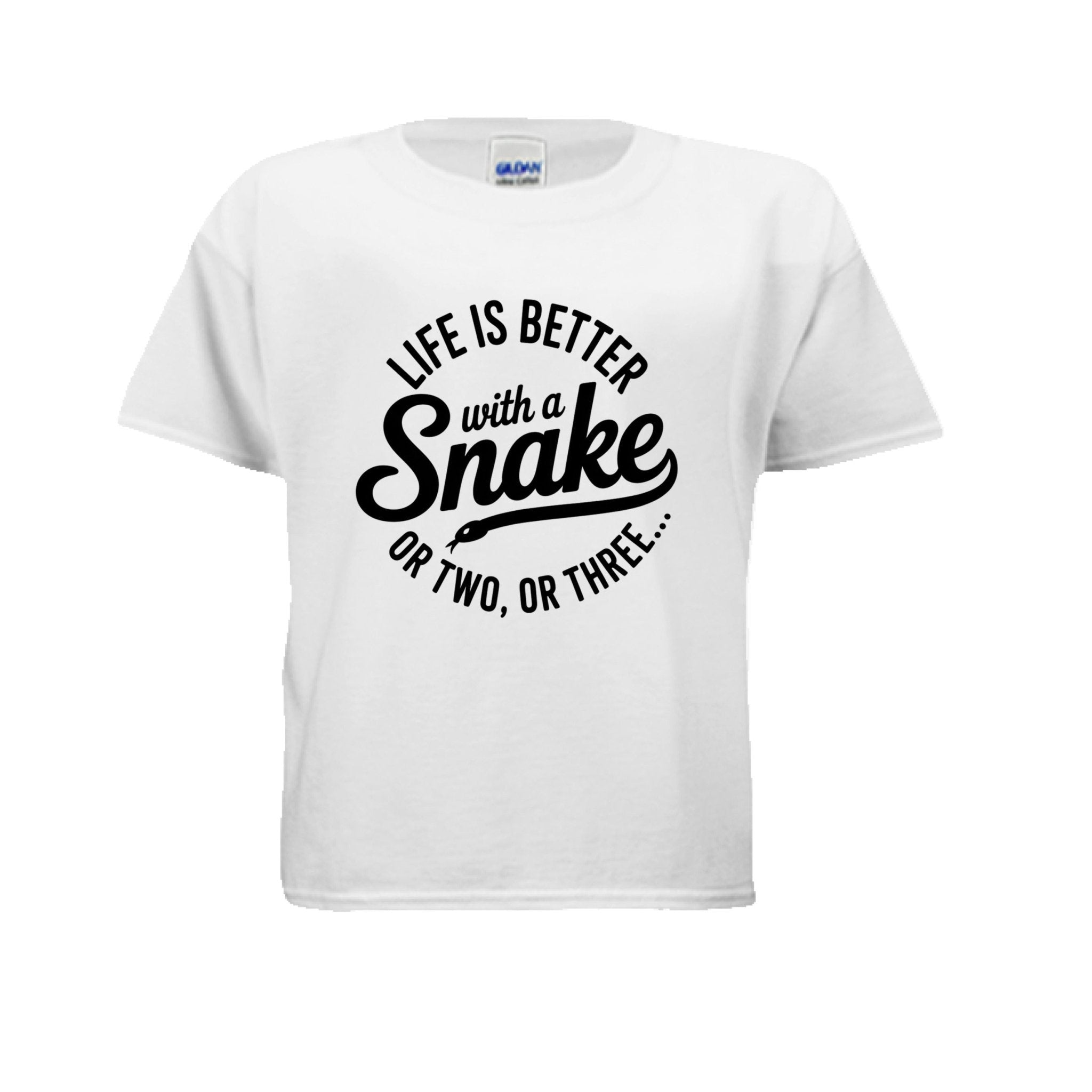 Youth Cotton Shirt: Life is Better with a Snake - Red River Exotics