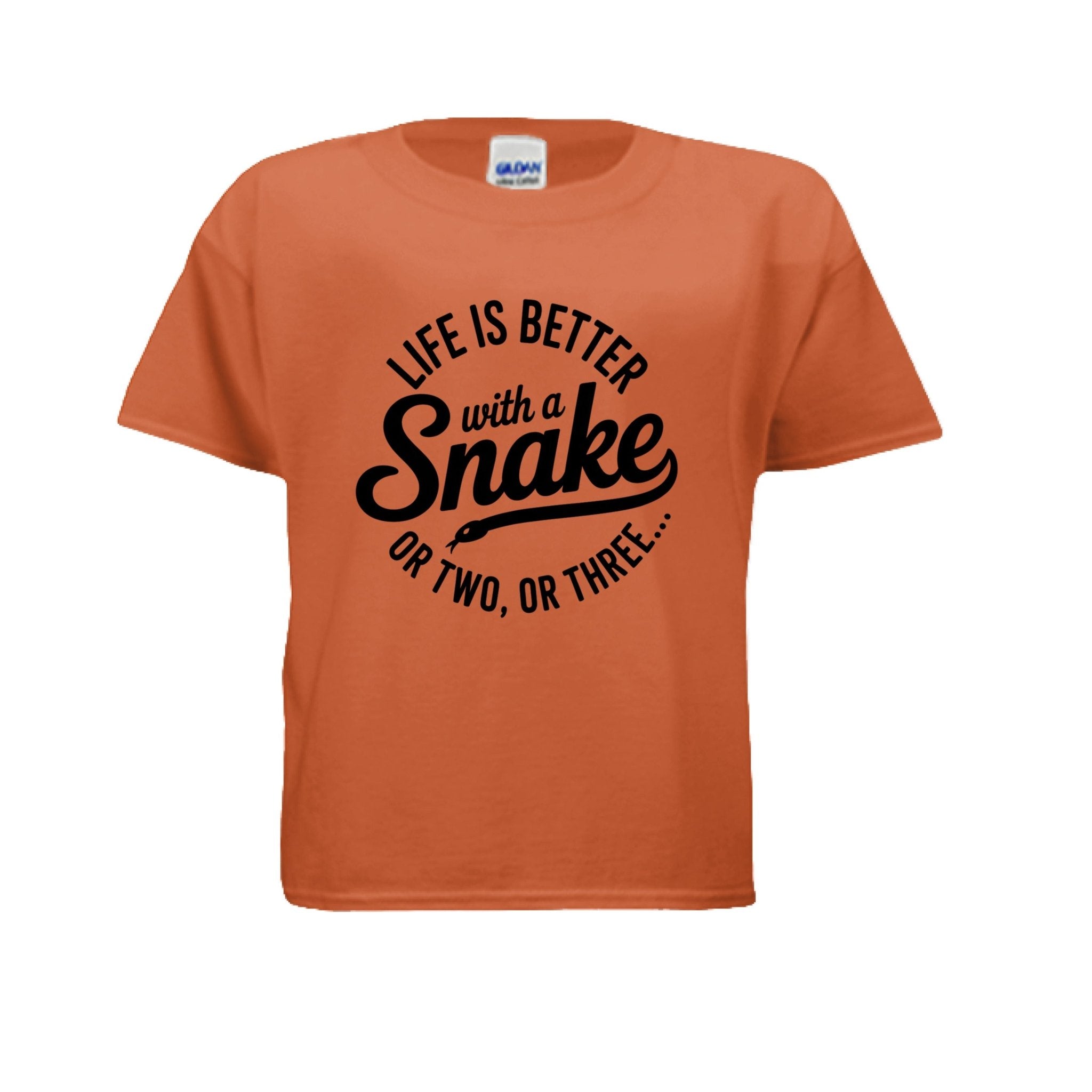 Youth Cotton Shirt: Life is Better with a Snake - Red River Exotics
