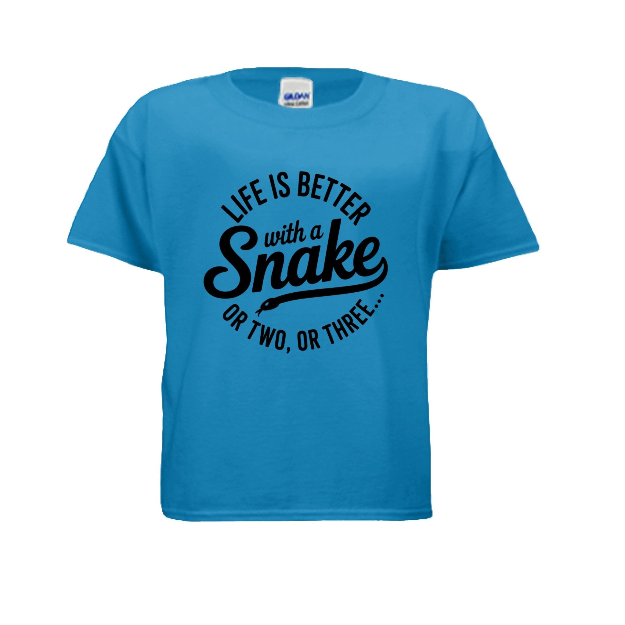 Youth Cotton Shirt: Life is Better with a Snake - Red River Exotics