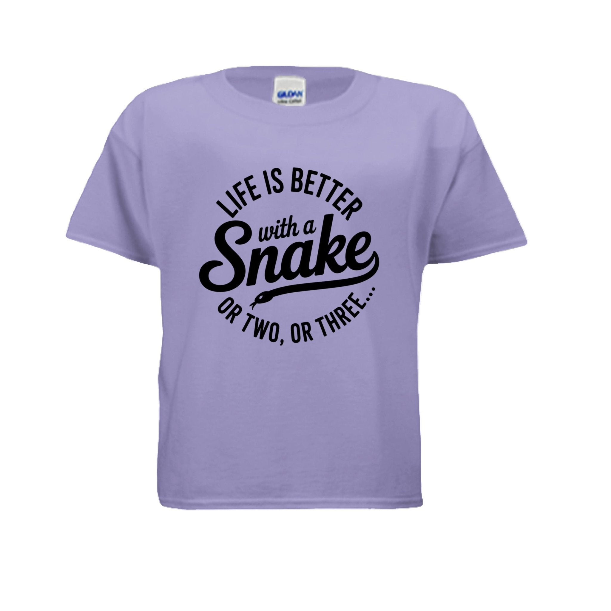 Youth Cotton Shirt: Life is Better with a Snake - Red River Exotics