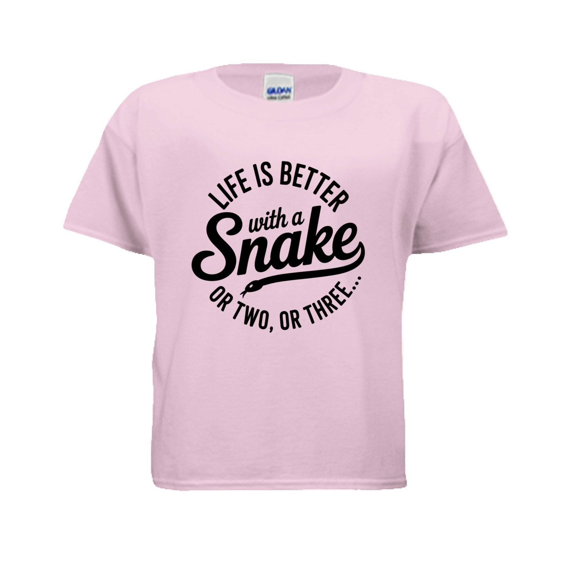 Youth Cotton Shirt: Life is Better with a Snake - Red River Exotics