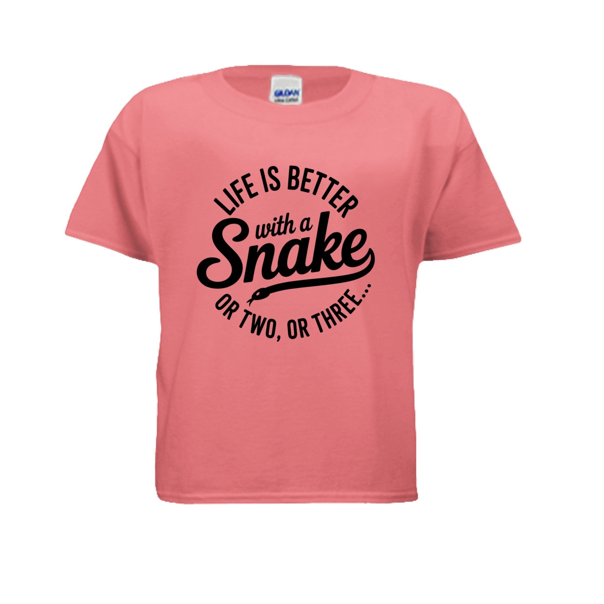 Youth Cotton Shirt: Life is Better with a Snake - Red River Exotics