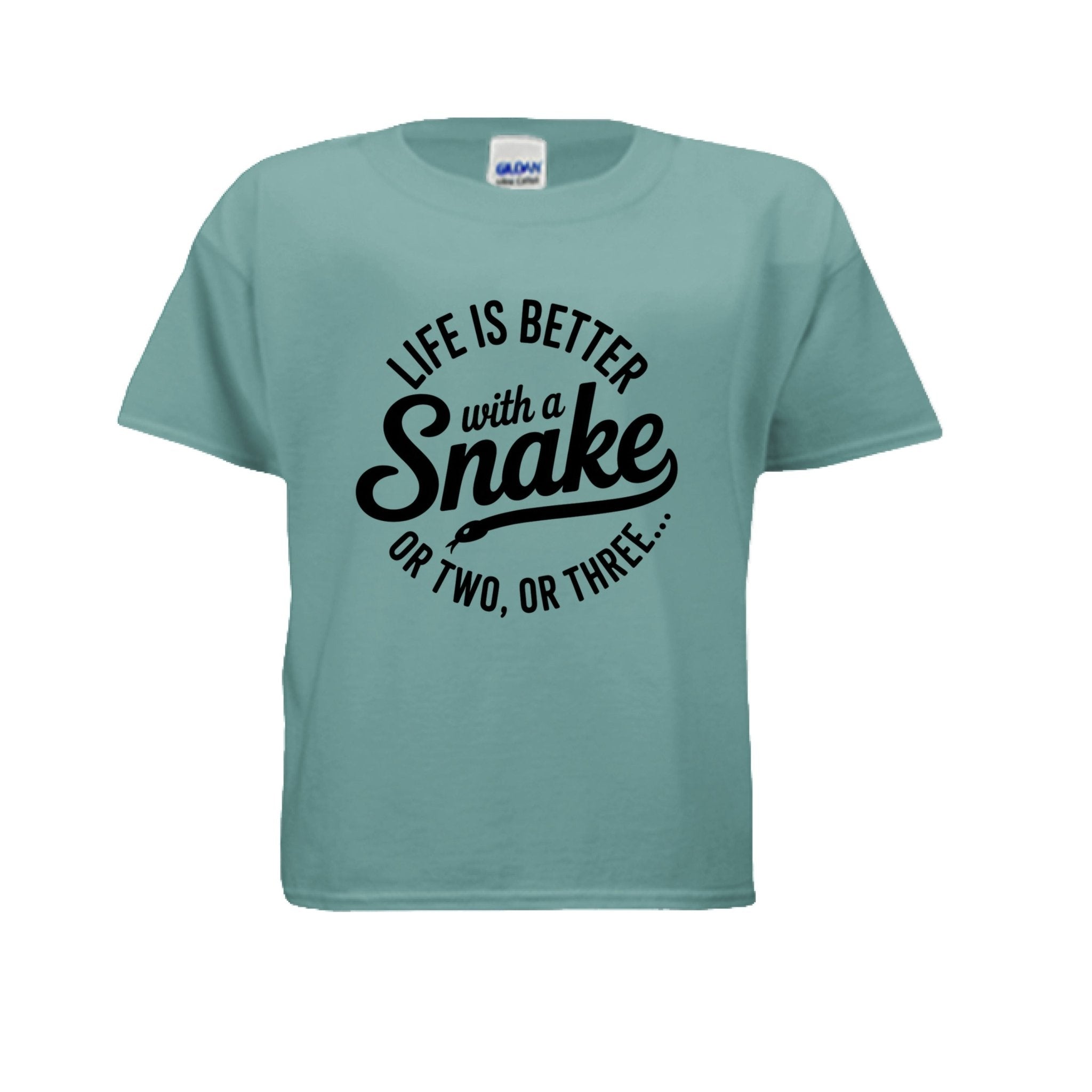 Youth Cotton Shirt: Life is Better with a Snake - Red River Exotics