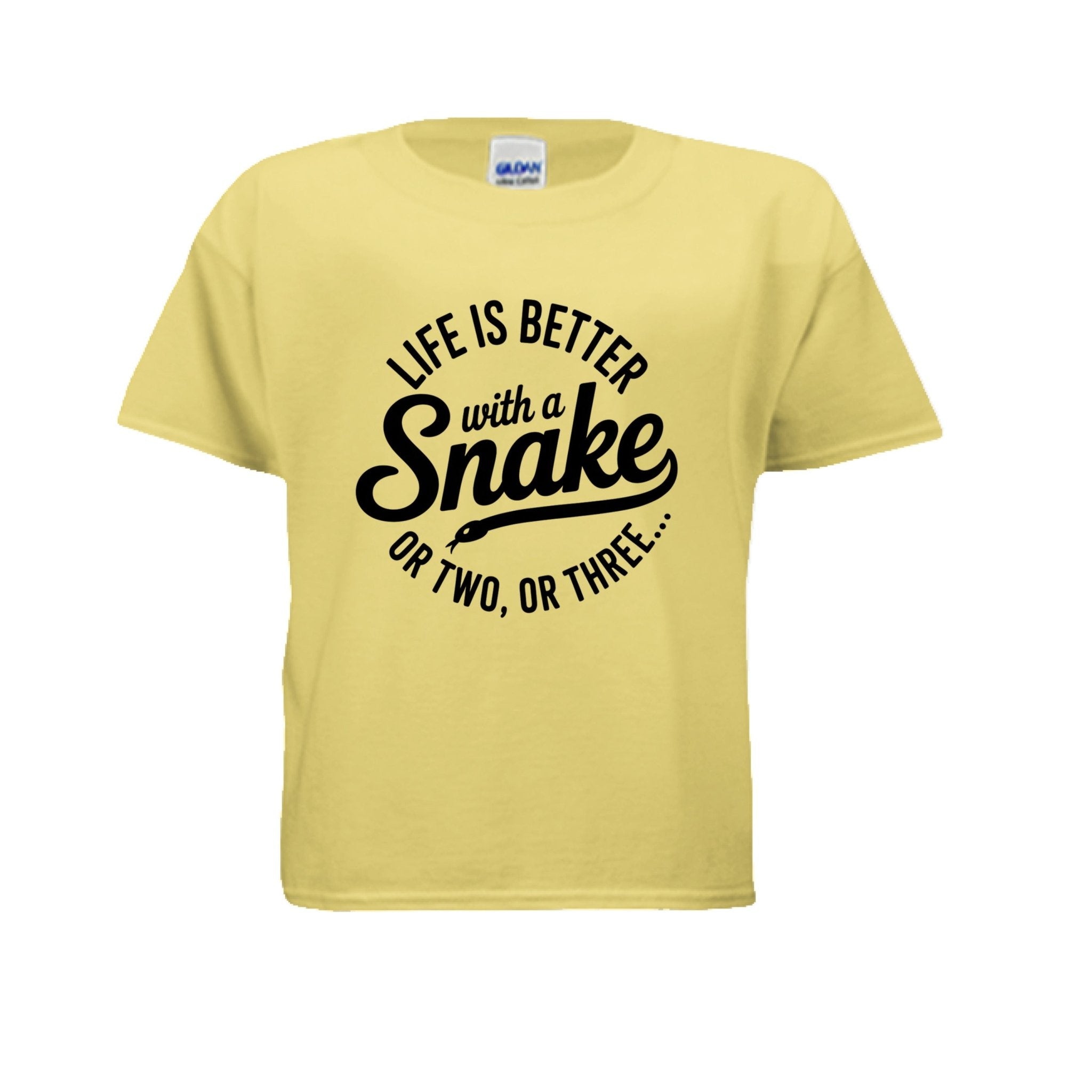 Youth Cotton Shirt: Life is Better with a Snake - Red River Exotics
