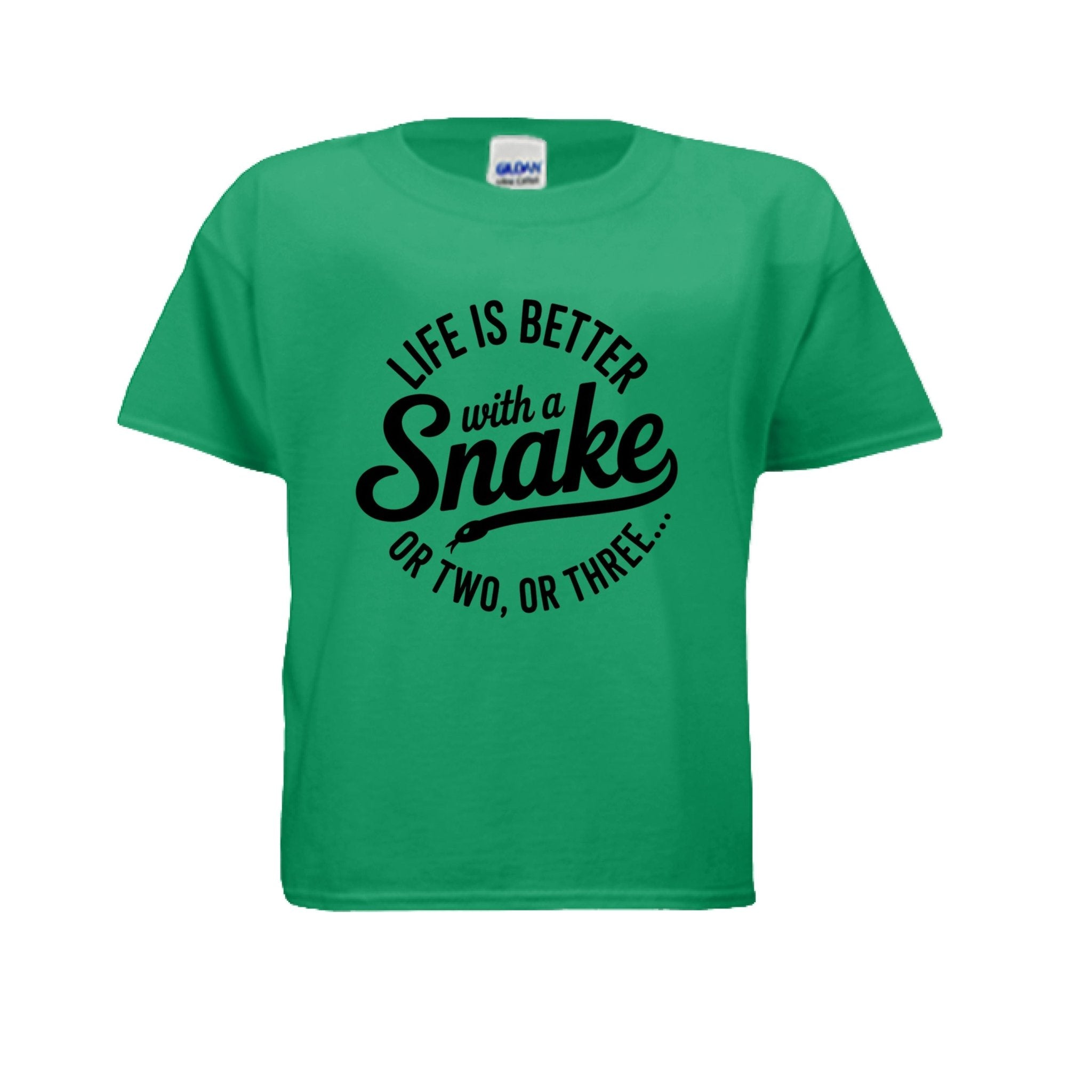 Youth Cotton Shirt: Life is Better with a Snake - Red River Exotics